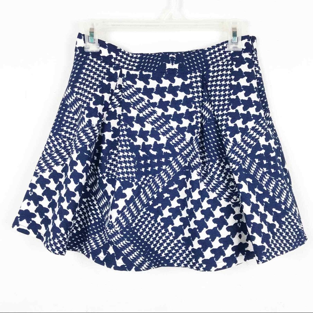 Freebird Blue/ White Skater Skirt